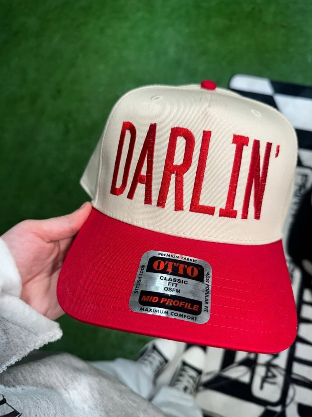 Darlin' Embroidered Trucker Hat Retro Country Western Snapback Baseball Cap